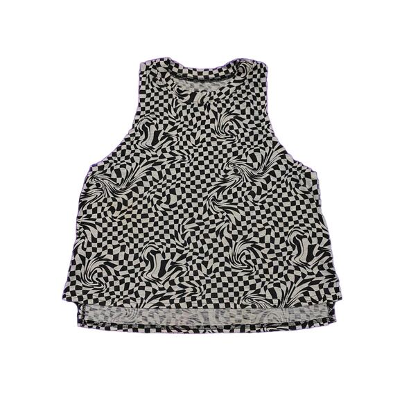 SO trippy checkered top - Picture 1 of 6